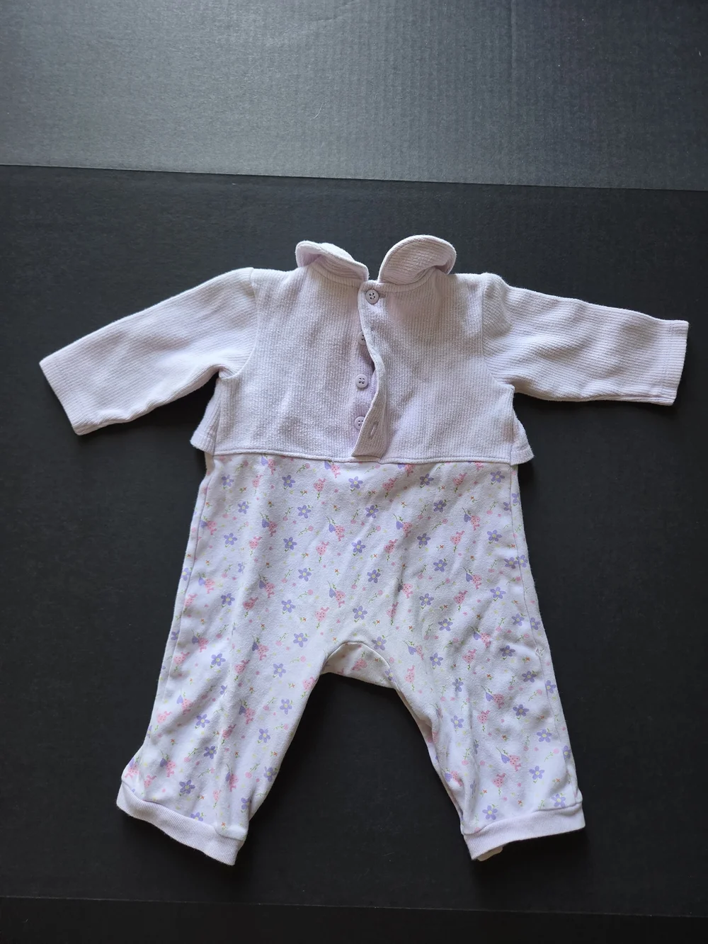 VTG Lot of 3 Carter’s & Nursery Rhyme Baby Girl Outfits Purple White 6-9 Months